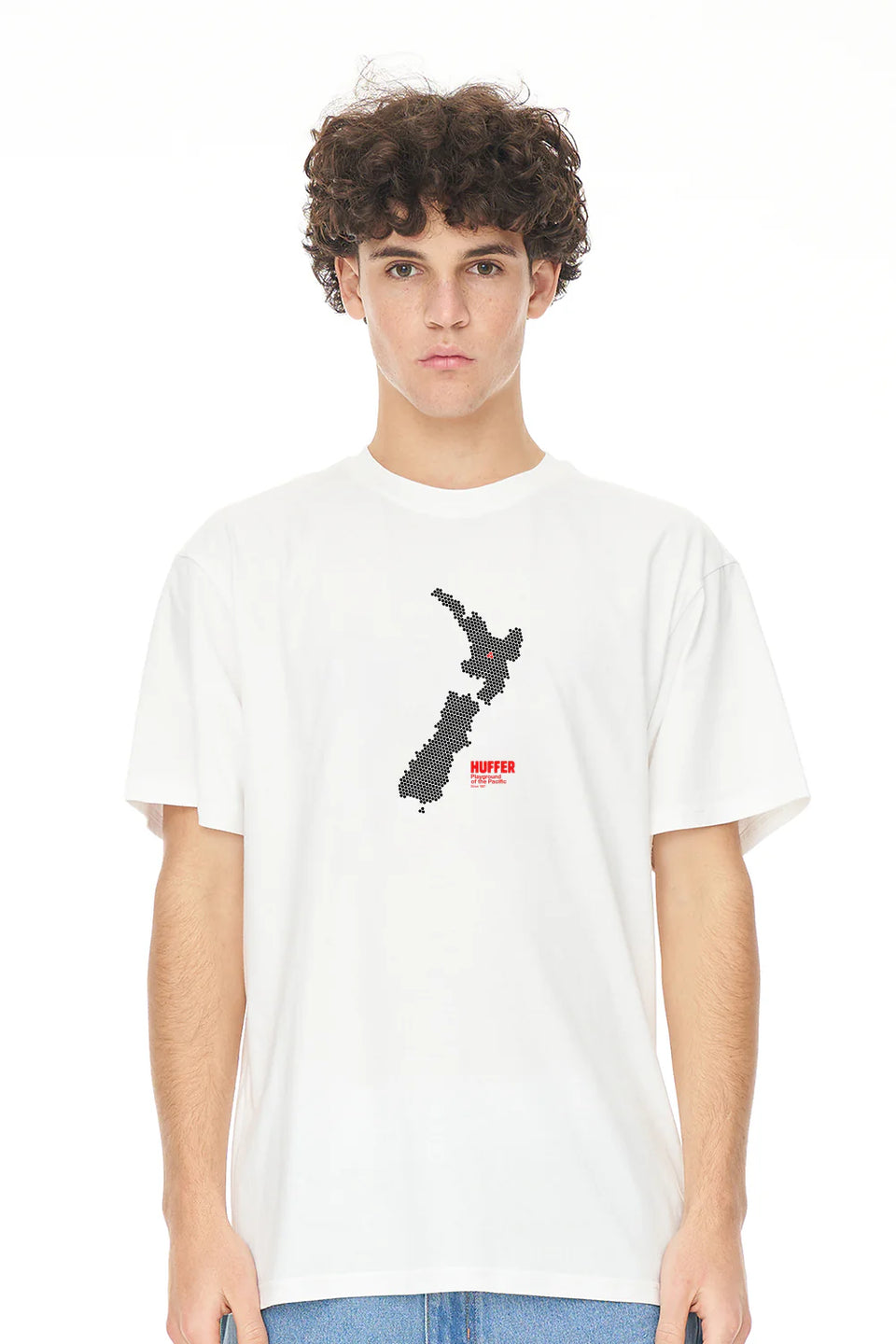 Huffer Sup Tee/On The Map - White