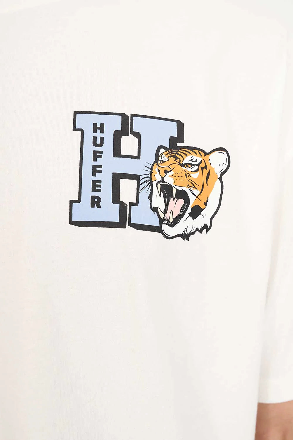Huffer Block Tee 220/Big Cat - Chalk - Stencil