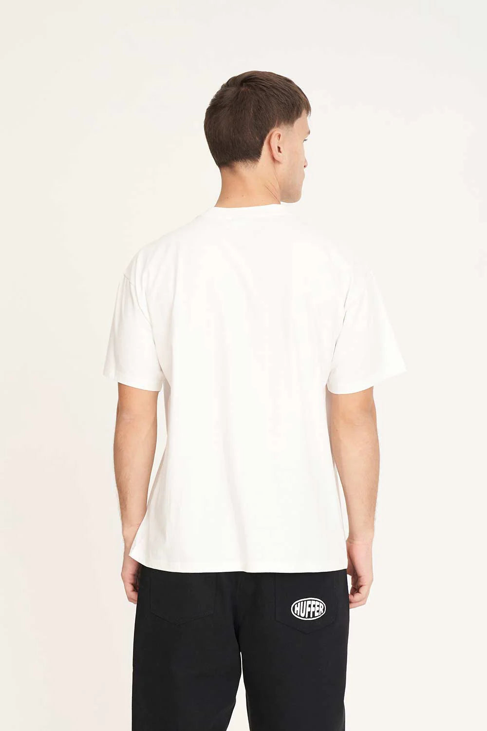 Huffer Block Tee 220/Big Cat - Chalk - Stencil