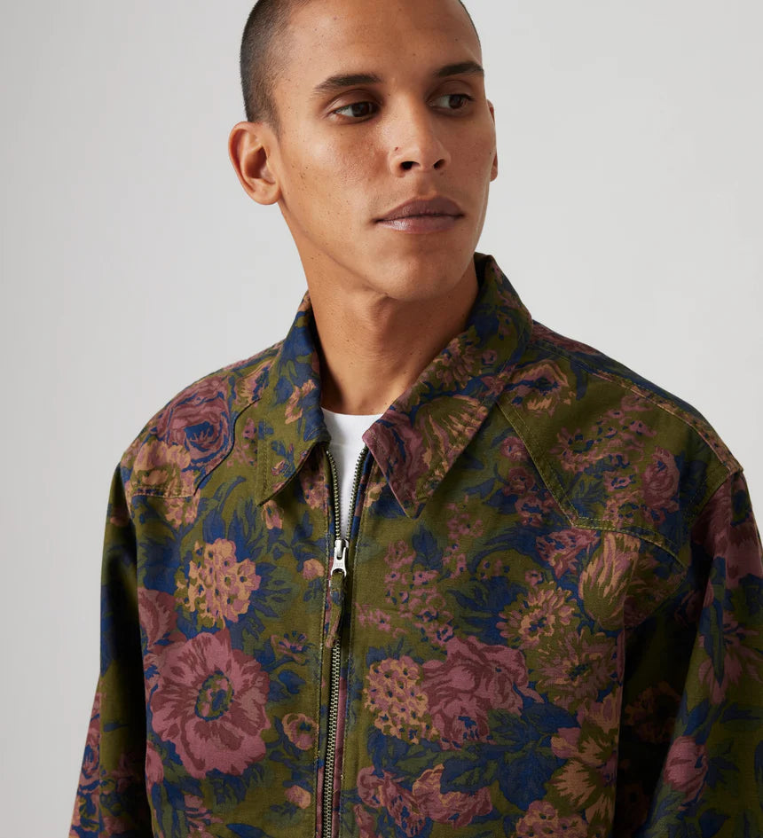 Levi's Men's Polk Jacket - Cooper Floral Dark Olive