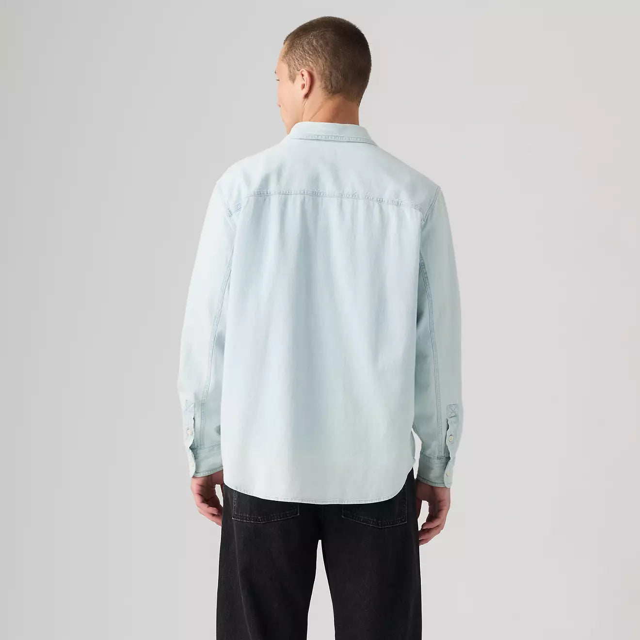 Levi's Men's Mariposa Worker Shirt - Luisa Light Wash - Stencil