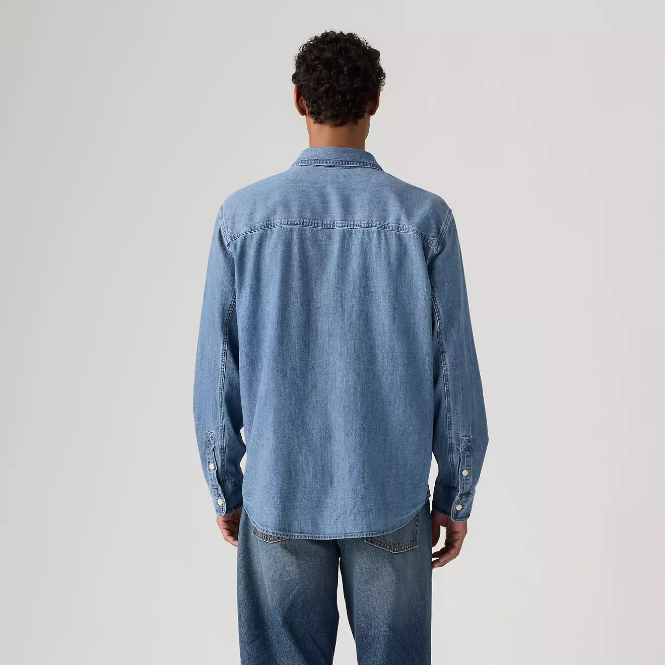 Levi's Men's Mariposa Worker Shirt - Ani Mid Wash - Stencil