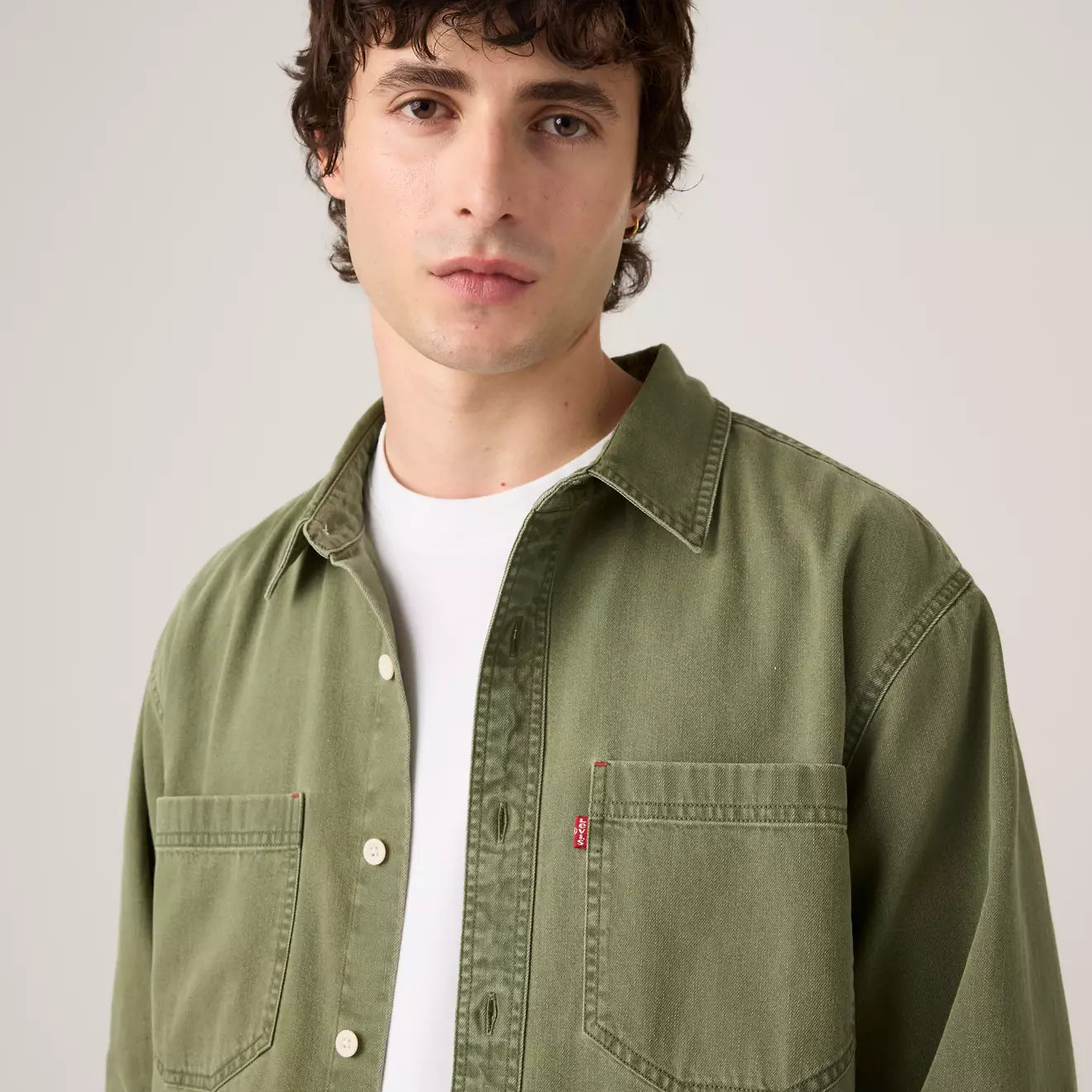 Levi's Men's Mariposa Worker Shirt - Nabali Olive Wash