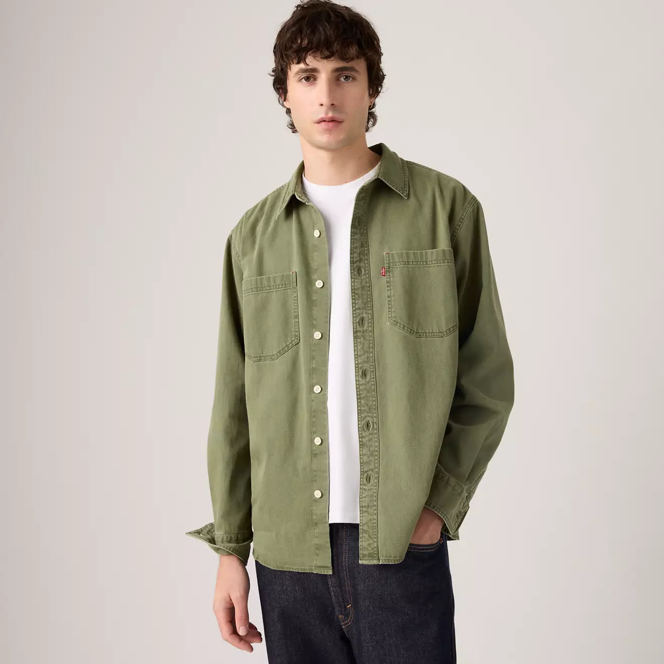 Levi's Men's Mariposa Worker Shirt - Nabali Olive Wash