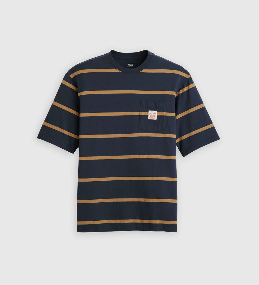 Levi's Men's Short-Sleeve Workwear T-Shirt - Louie Navy Blazer/Ermine