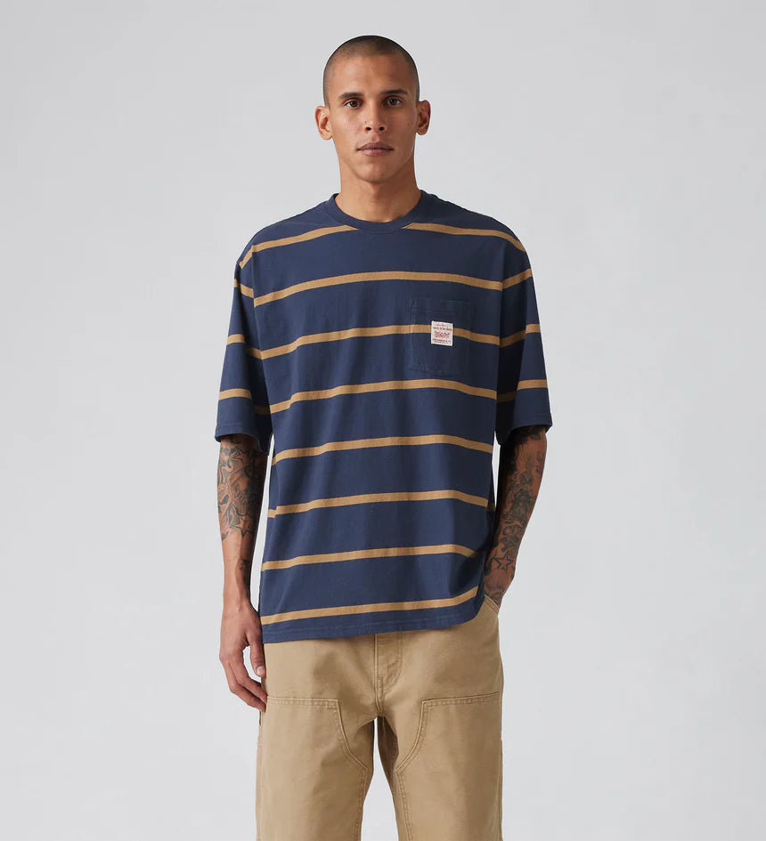 Levi's Men's Short-Sleeve Workwear T-Shirt - Louie Navy Blazer/Ermine