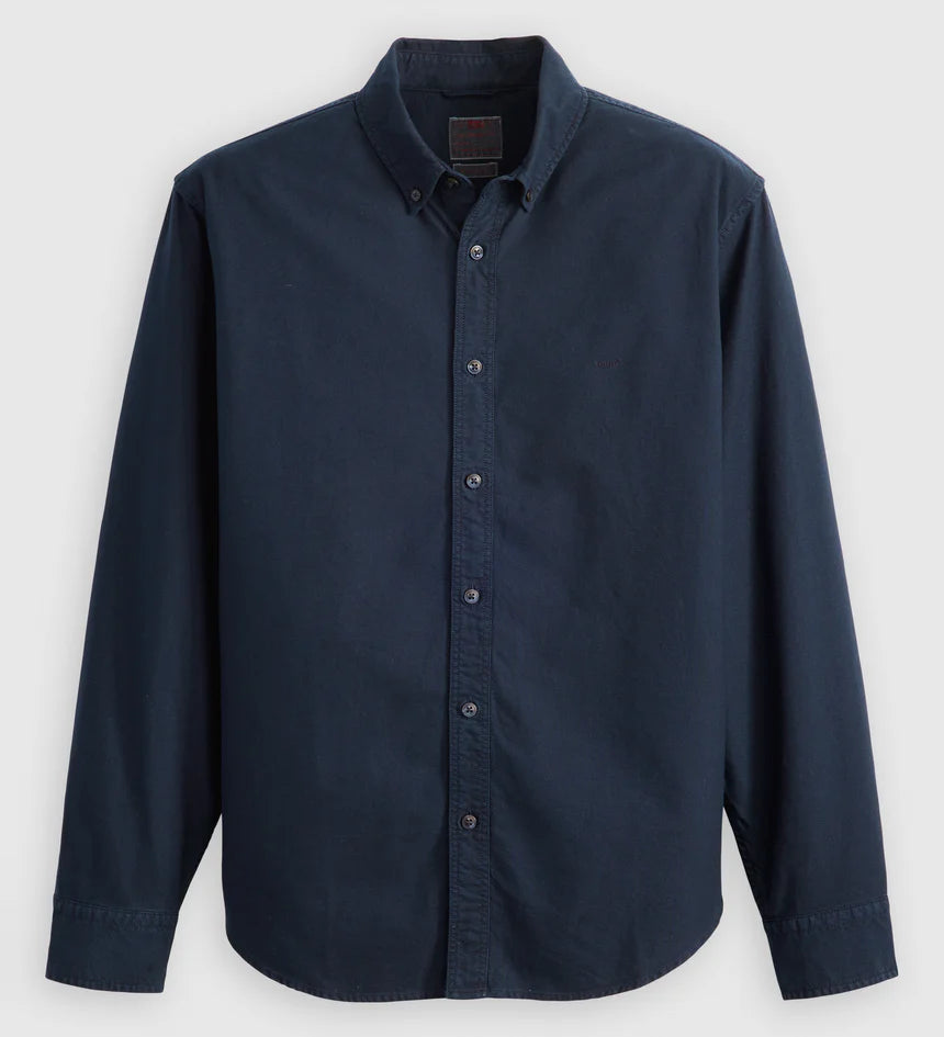 Levi's Men's Authentic Button-Down Shirt - Lucio Navy Blazer Garment Dye