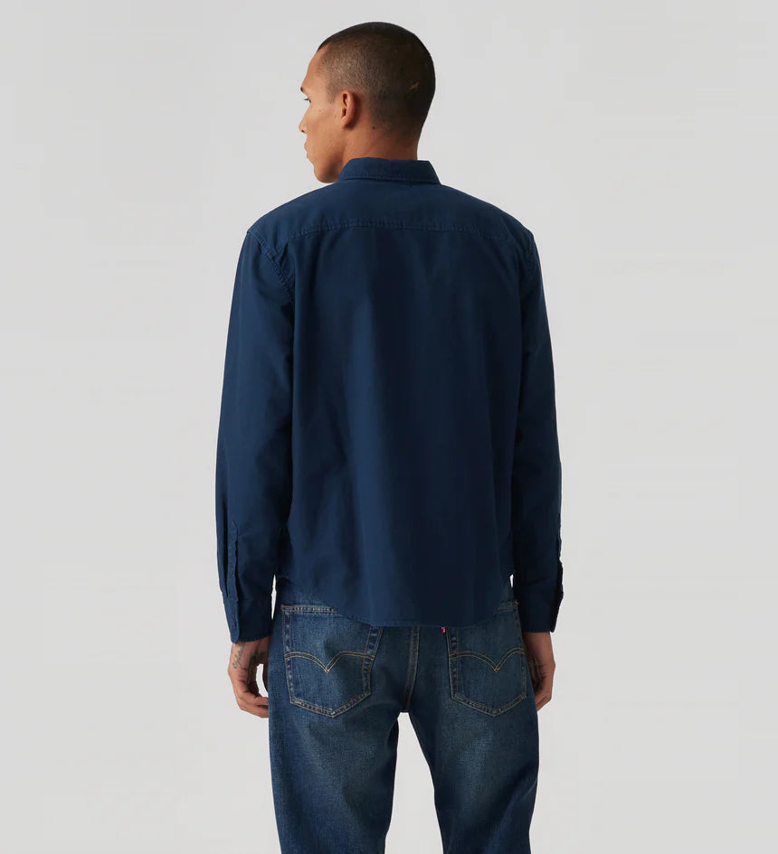 Levi's Men's Authentic Button-Down Shirt - Lucio Navy Blazer Garment Dye