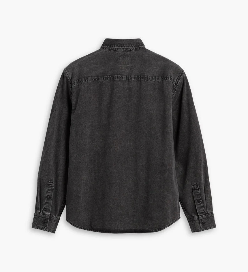 Levi's Men's Authentic Button Down Shirt - Gizmo Washed Black - Stencil