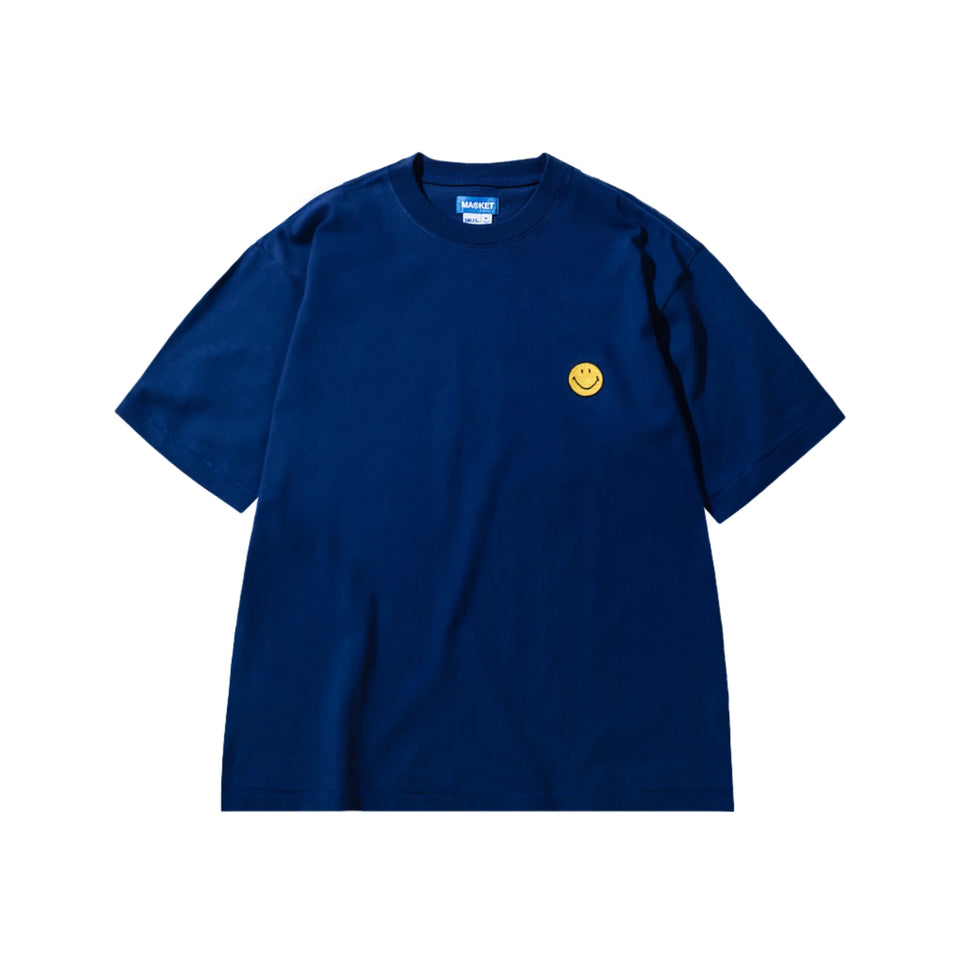 Market Smiley Badge T-Shirt - Blue