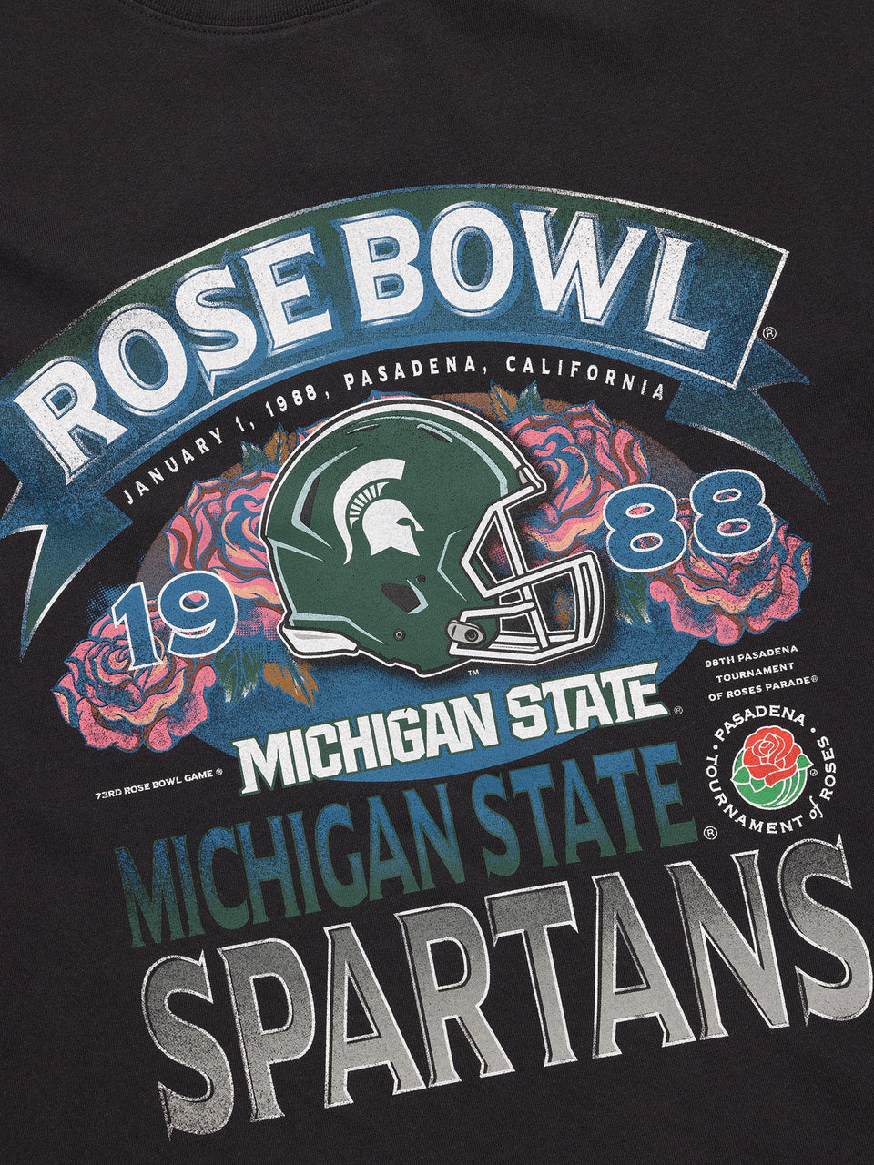 NCAA Michigan State Rose Bowl Tee - Vintage Black