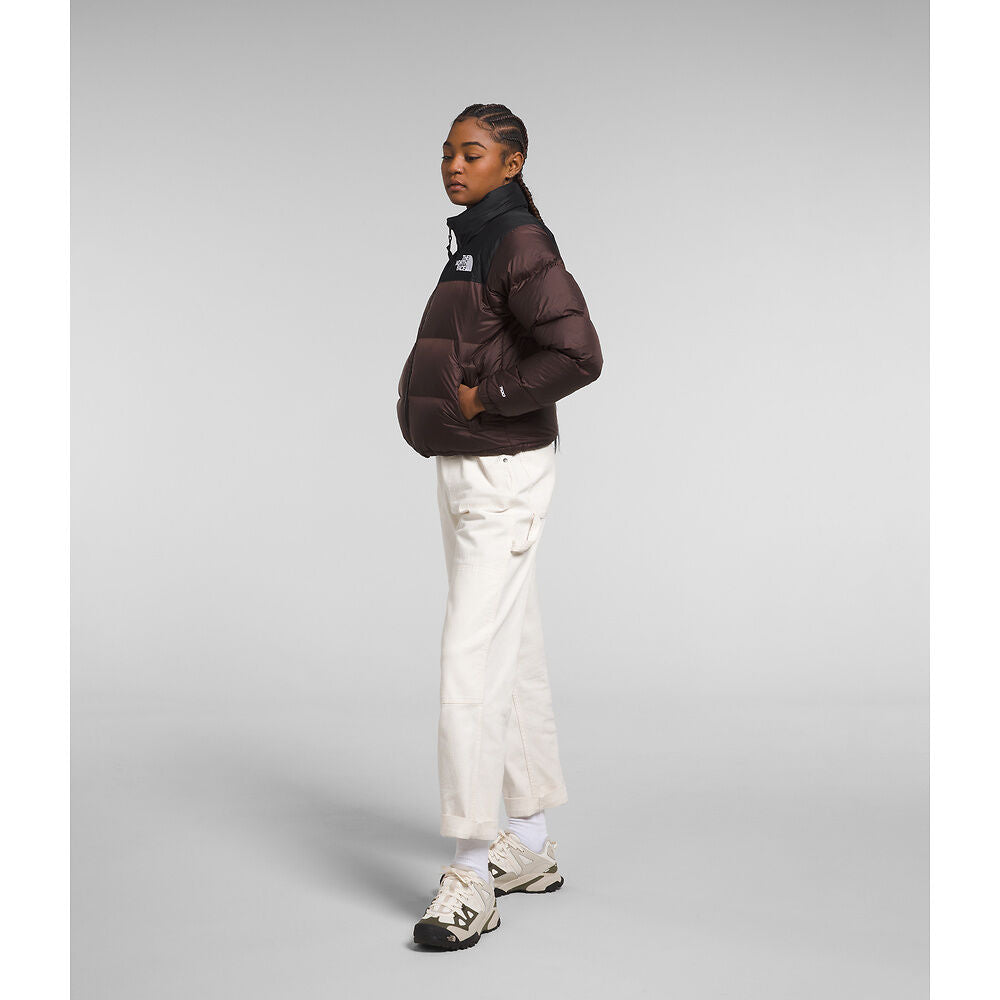 The North Face Women's 1996 Retro Nuptse Jacket Coal Brown/TNF Black - Stencil