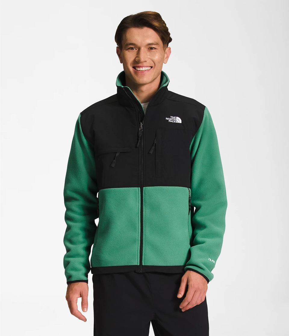 The North Face Men s Denali Jacket Deep Grass Green Stencil
