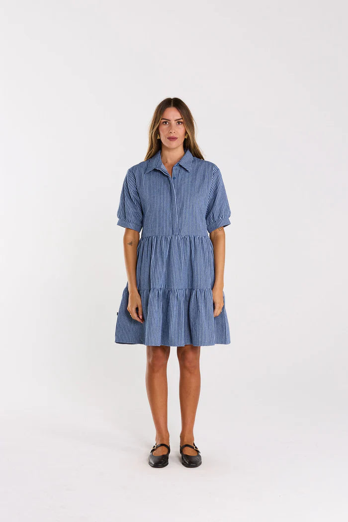 Thing Thing Nova Dress - Skyline Denim - Stencil