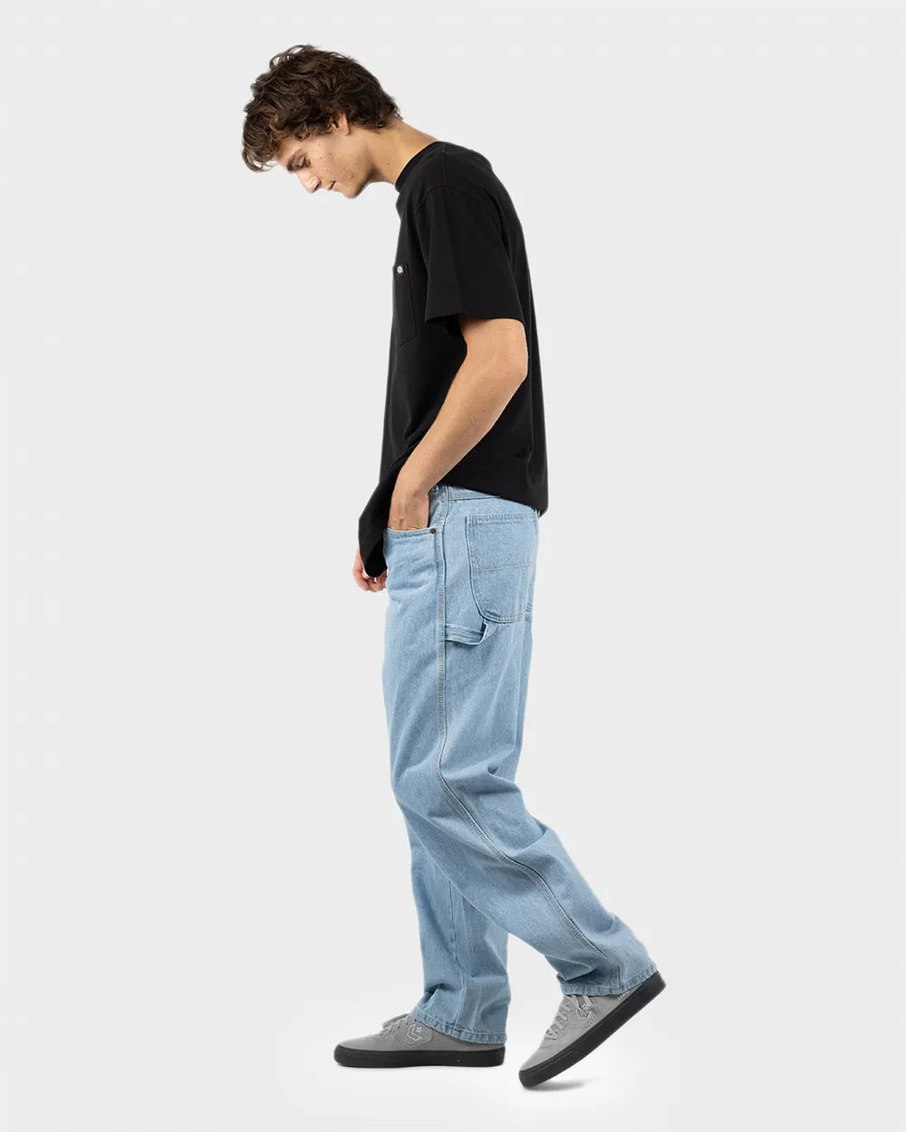 Dickies 1993 Relaxed Heavyweight Denim Carpenter Jean - Light Indigo - Stencil