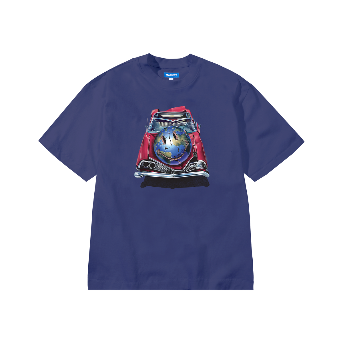Market Pride In My Ride T-Shirt - Skipper Blue - Stencil