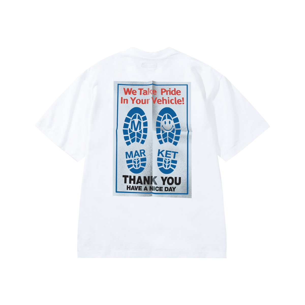 Market Pride In My Ride T-Shirt - White - Stencil