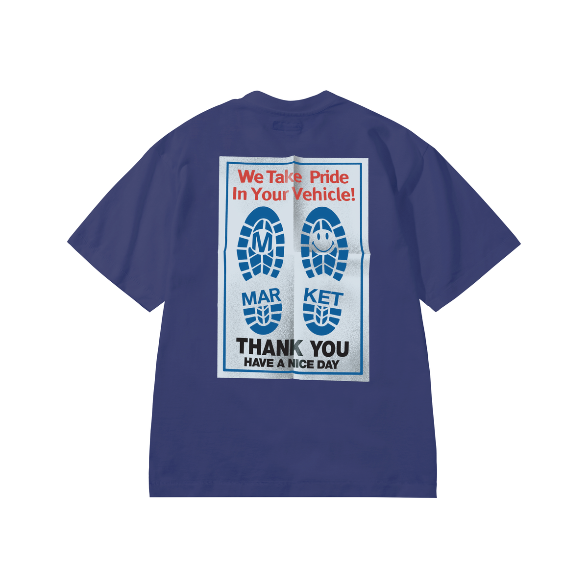 Market Pride In My Ride T-Shirt - Skipper Blue - Stencil