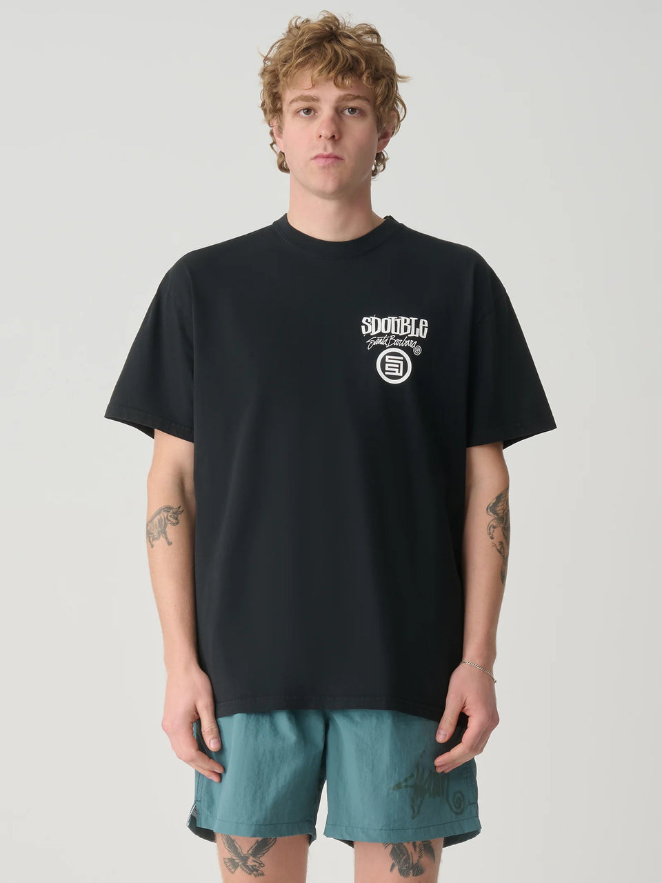 S-Double Combo Platter Tee - Black