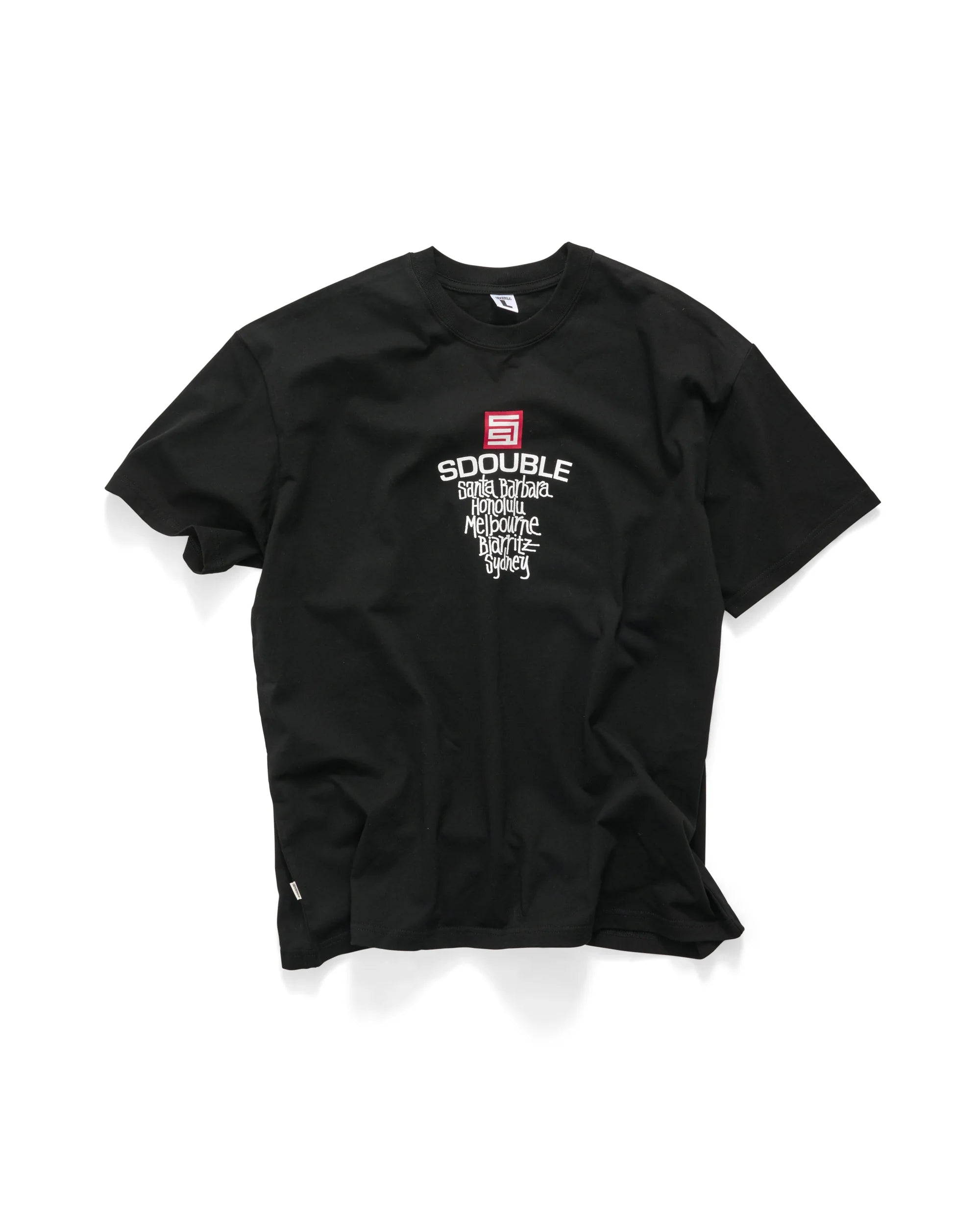 S-Double Cities SS Tee - Black - Stencil