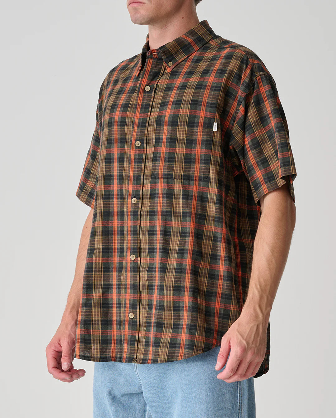 S-Double Sycamore SS Shirt - Brown - Stencil