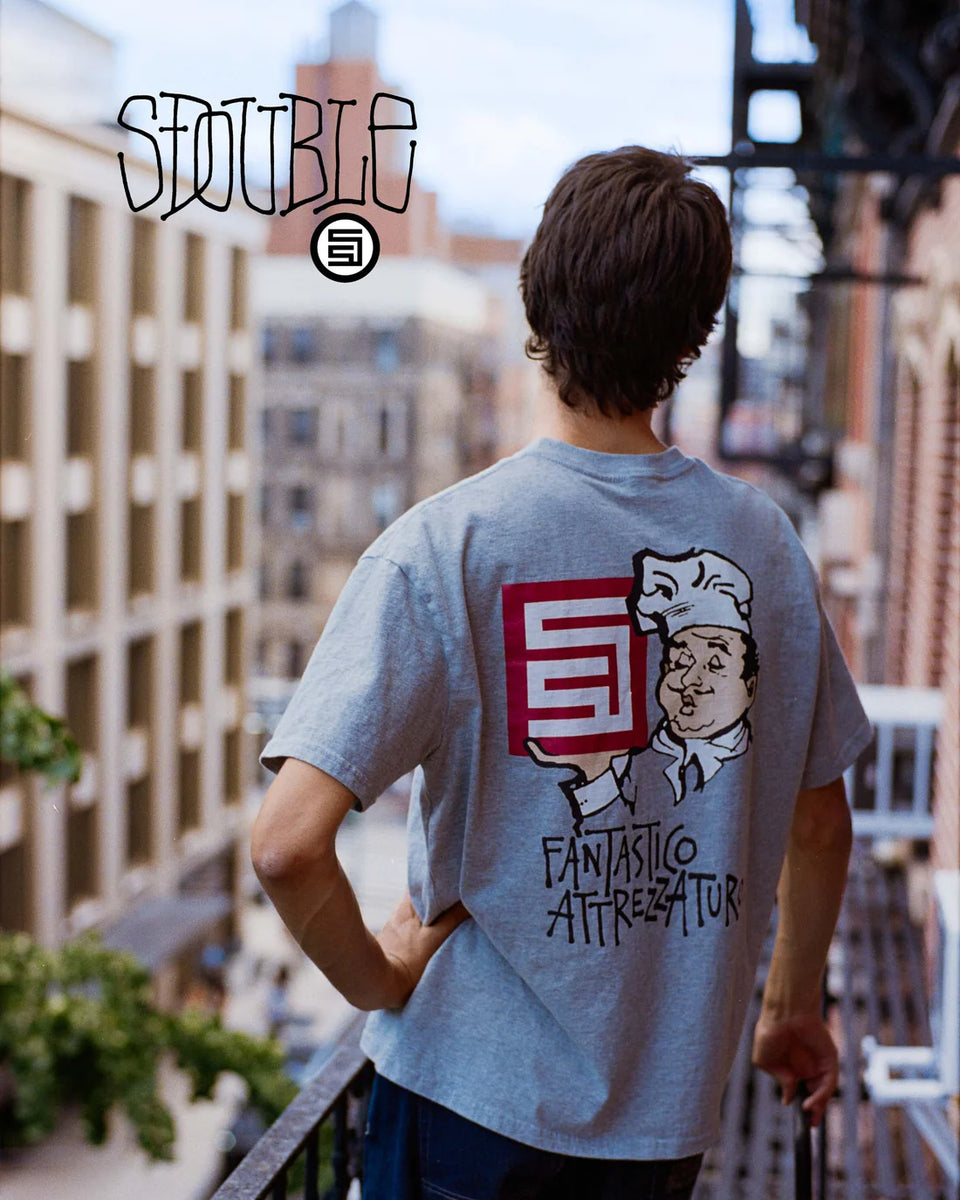 S-Double Fantastico SS Tee - Grey Heather