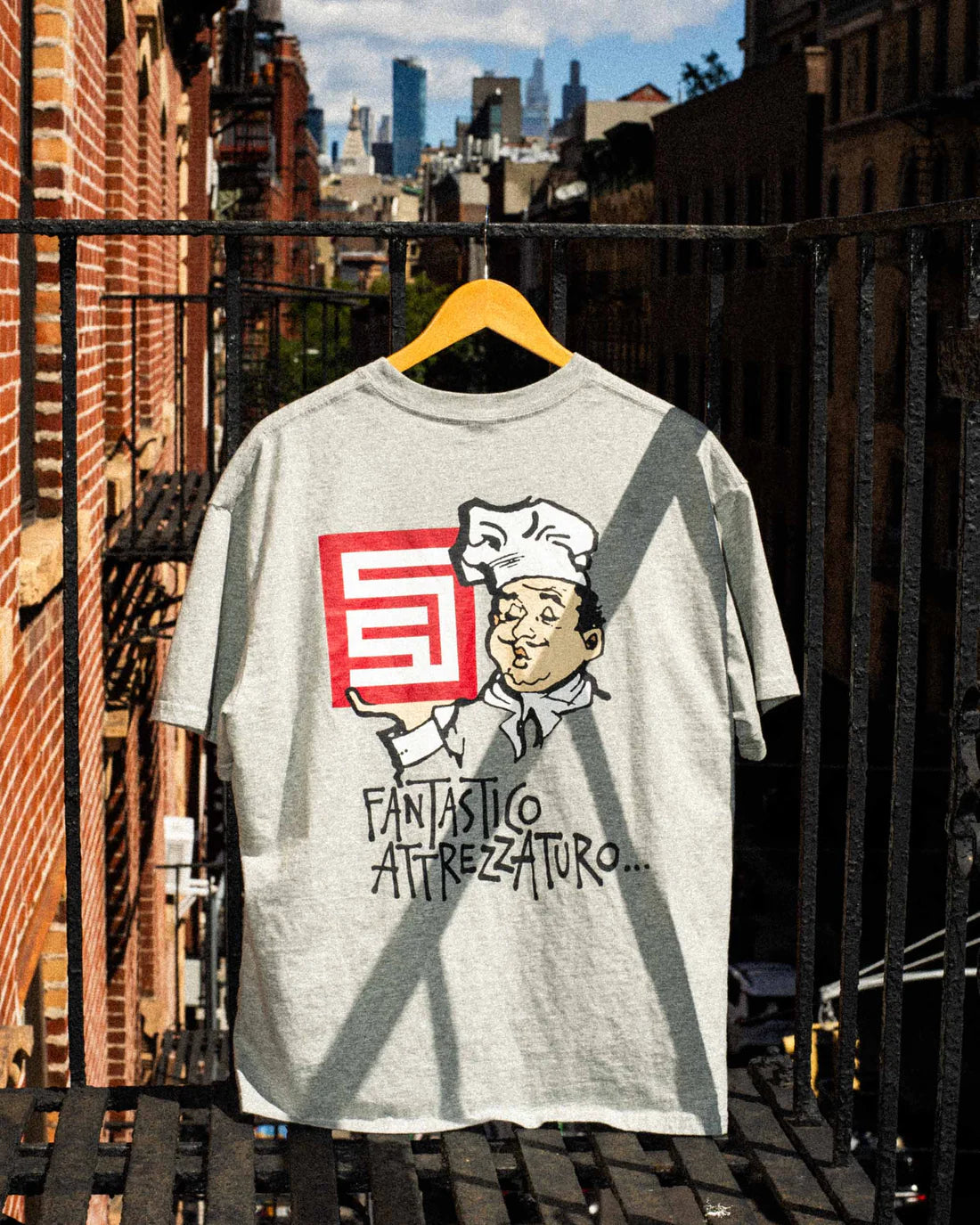 S-Double Fantastico SS Tee - Grey Heather
