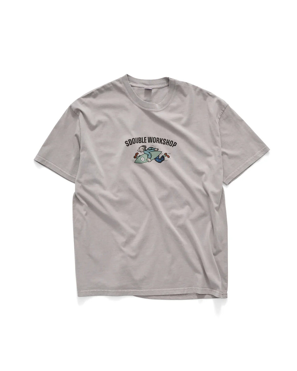 S-Double Running Man SS Tee - Pigment Rock Grey