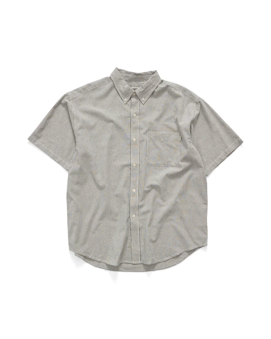 S-Double Bay Stripe SS Classic Shirt - Black/White Stripe - Stencil