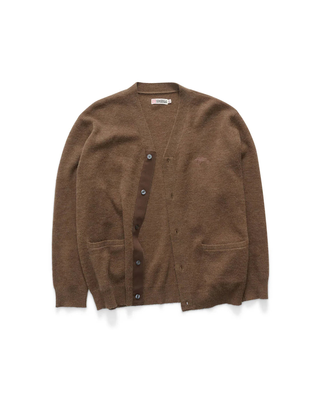 S-Double Knit Script Cardigan - Chocolate