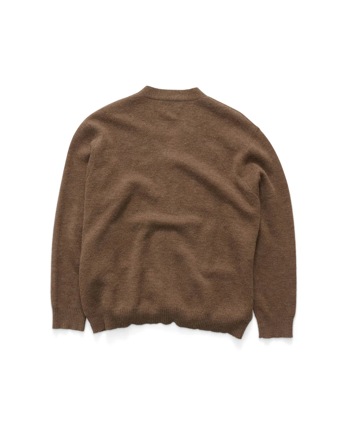 S-Double Knit Script Cardigan - Chocolate - Stencil