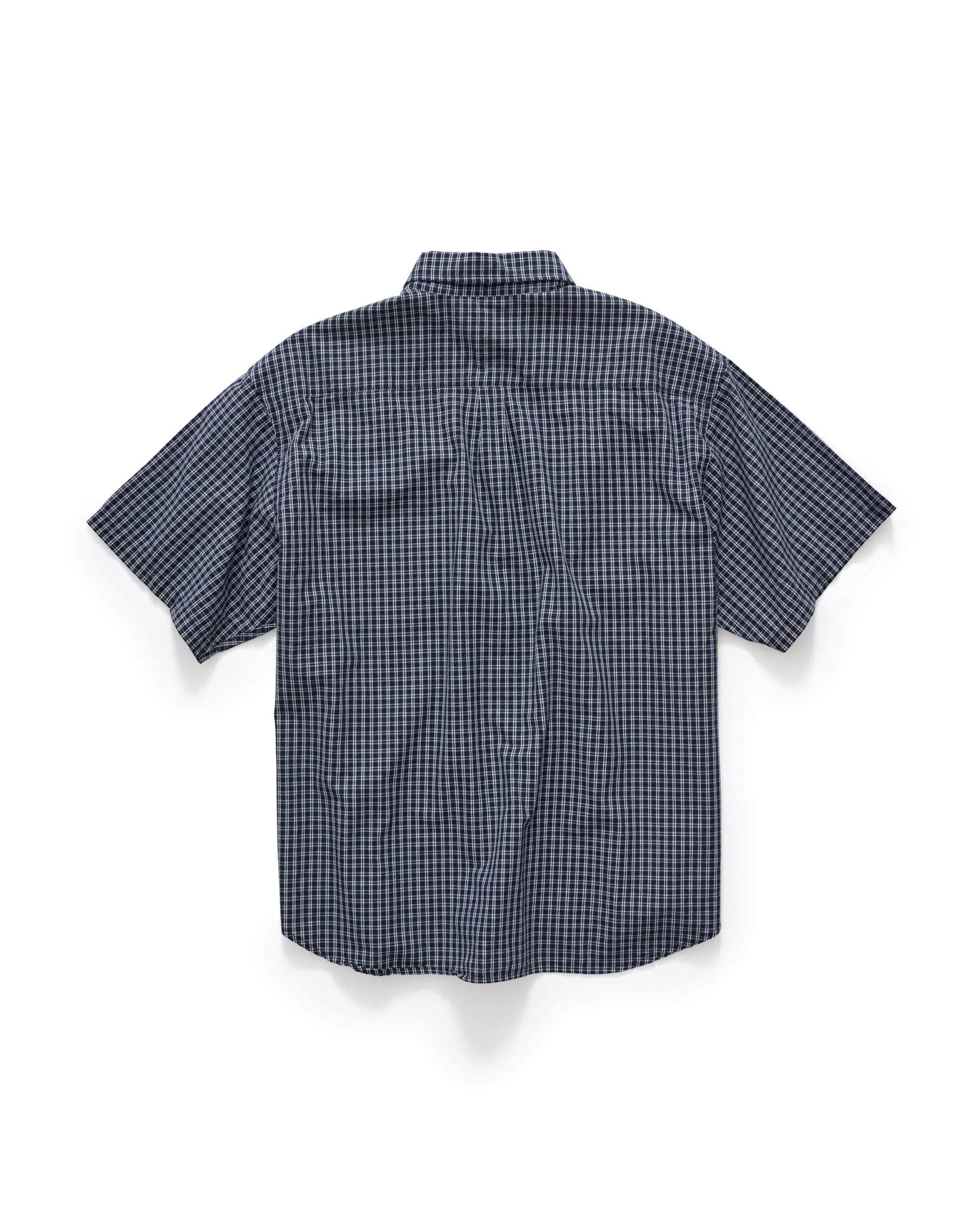 S-Double Classic Gingham S/S Shirt - Navy Check - Stencil