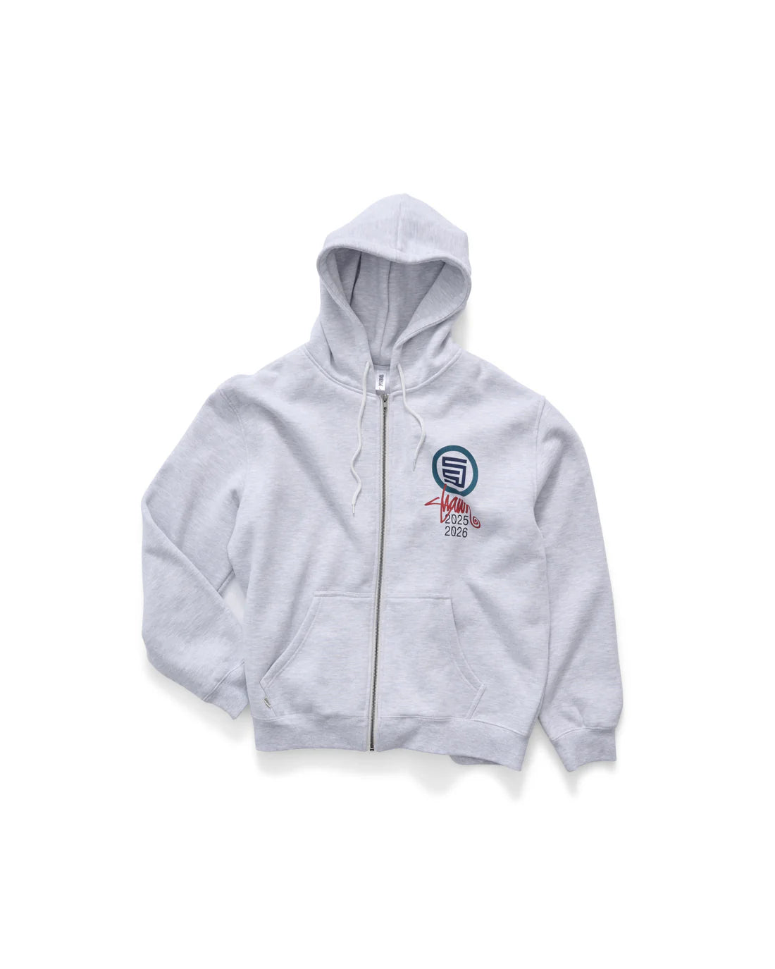 S-Double 25/26 Zip Thru Hood - Grey Heather - Stencil