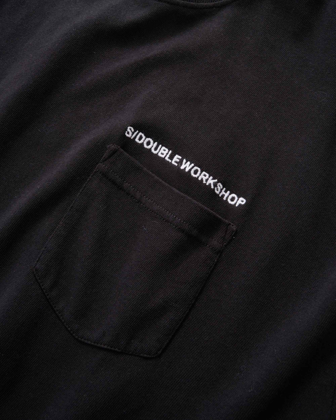 S-Double Country Text Heavy Weight T-Shirt - Overdye Black