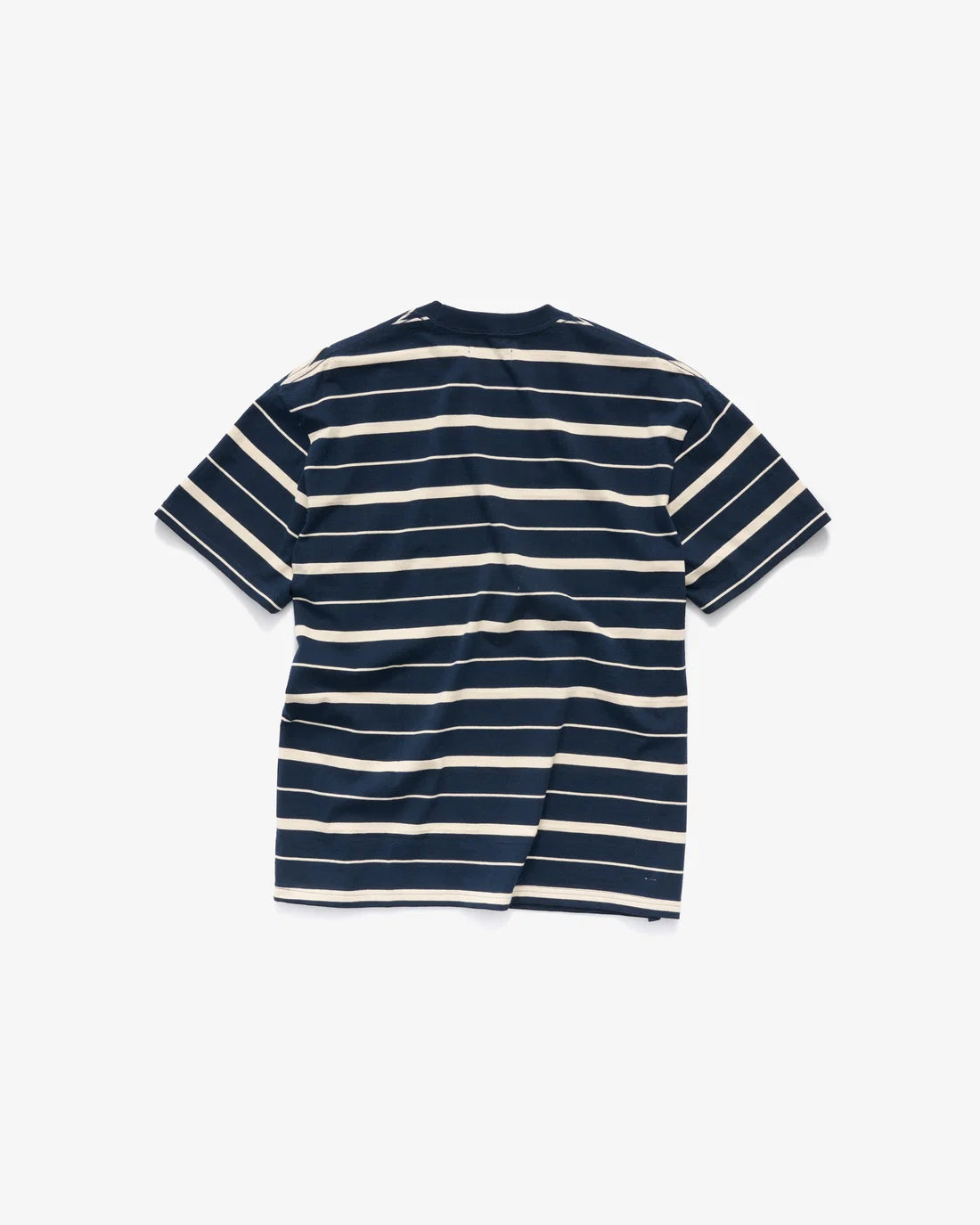 S-Double Cursive Stripe T-Shirt - Navy