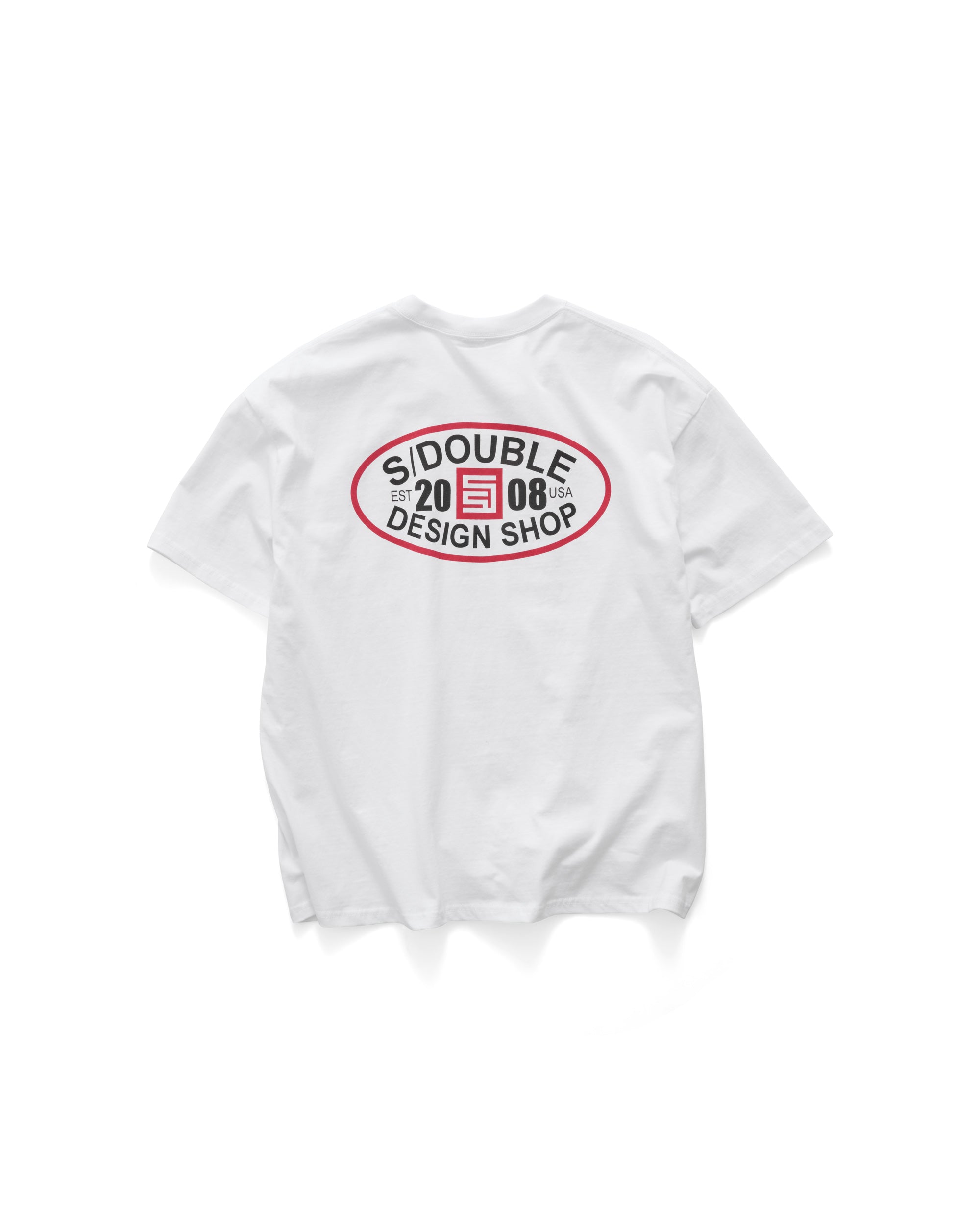 S-Double Oval SS Tee - White