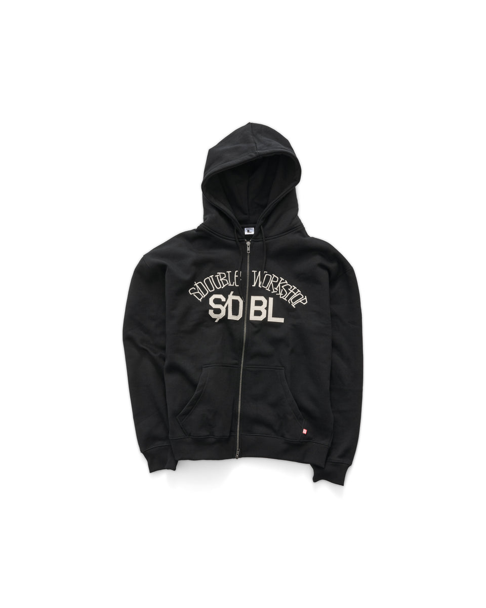 S-Double Chuck Fleece Zip Hood - Black