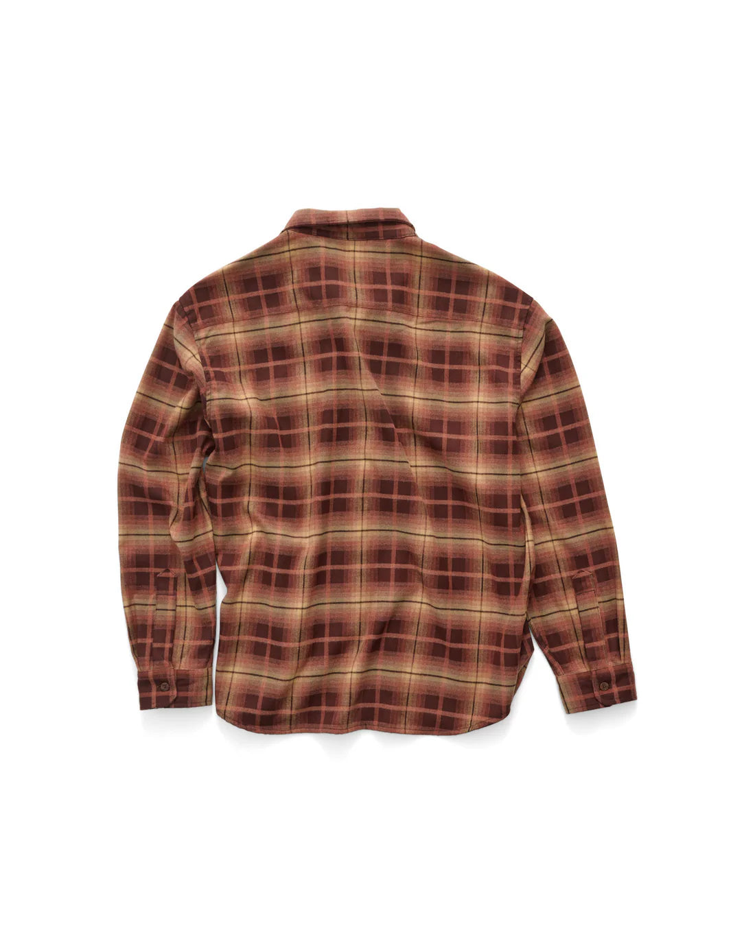 S-Double Pass Flannel Overshirt - Rust - Stencil