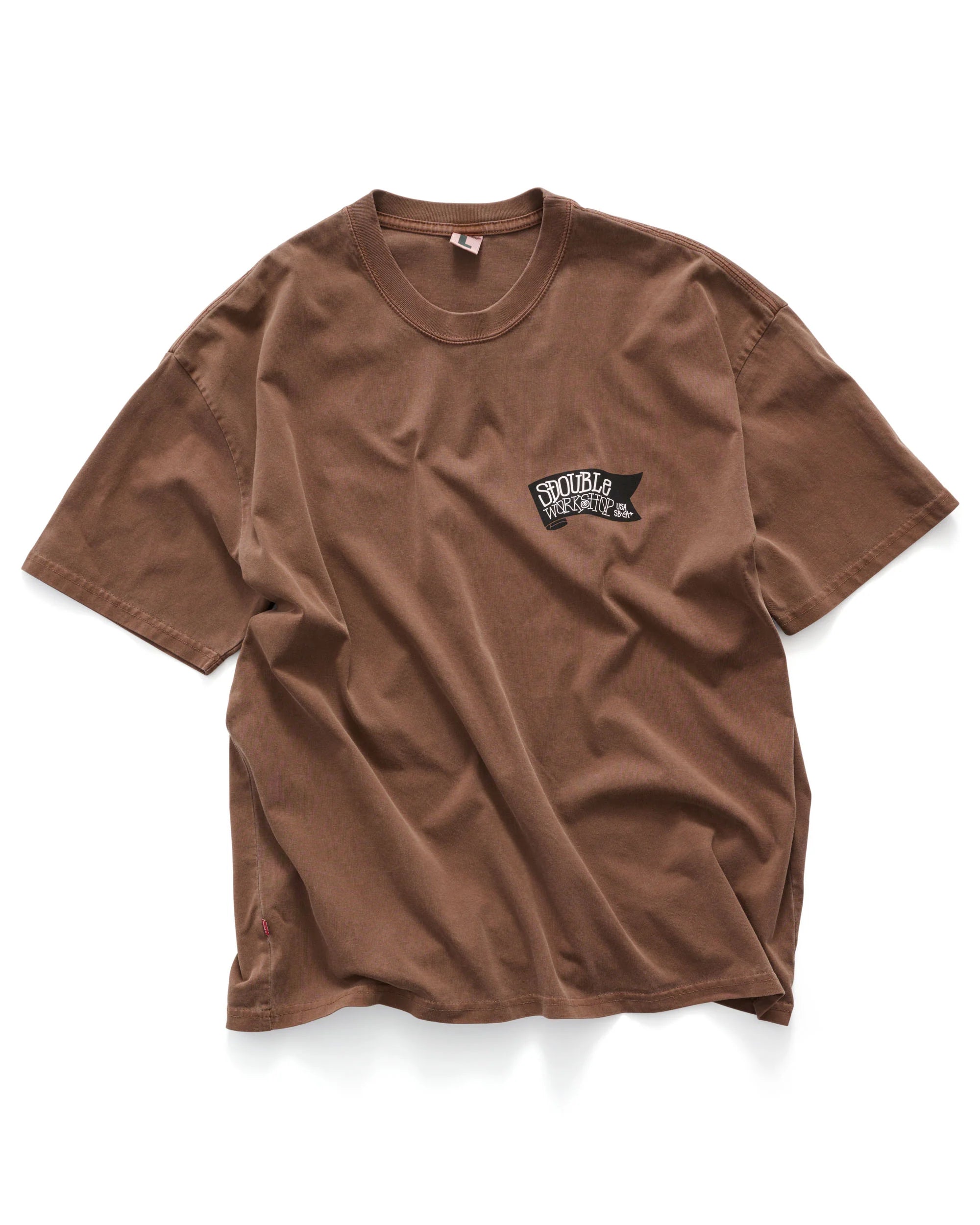 S-Double Banner T-Shirt - Pigment Chocolate