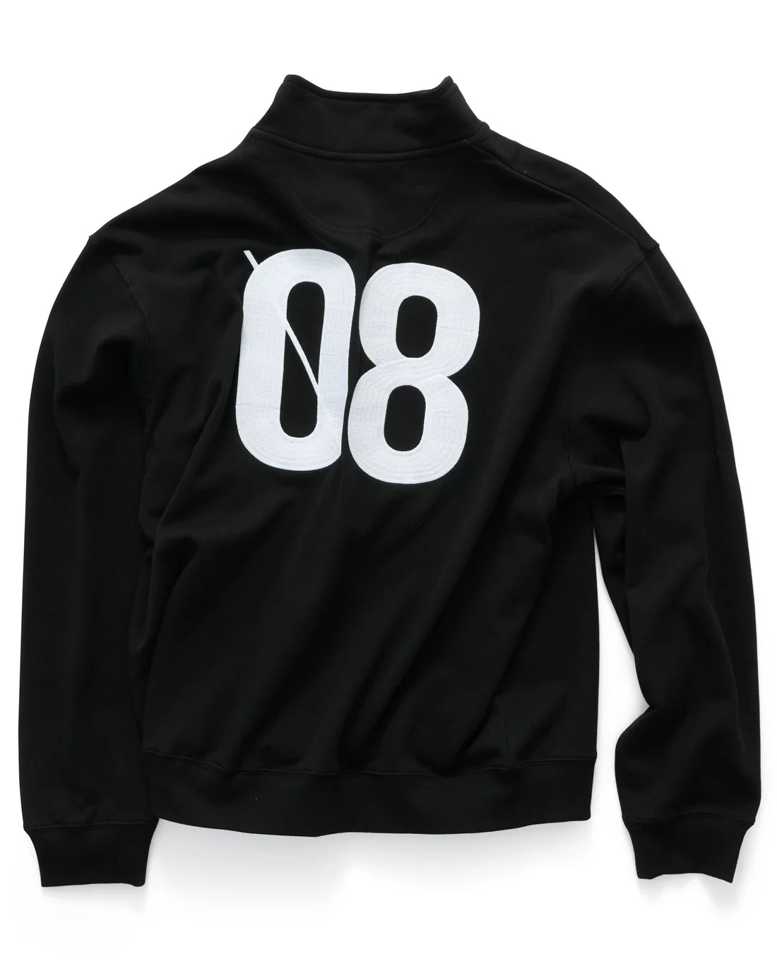 S-Double Marker Terry Quarter Zip - Black - Stencil