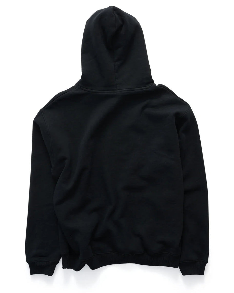 S-Double Trademark Pullover Hoodie - Black - Stencil