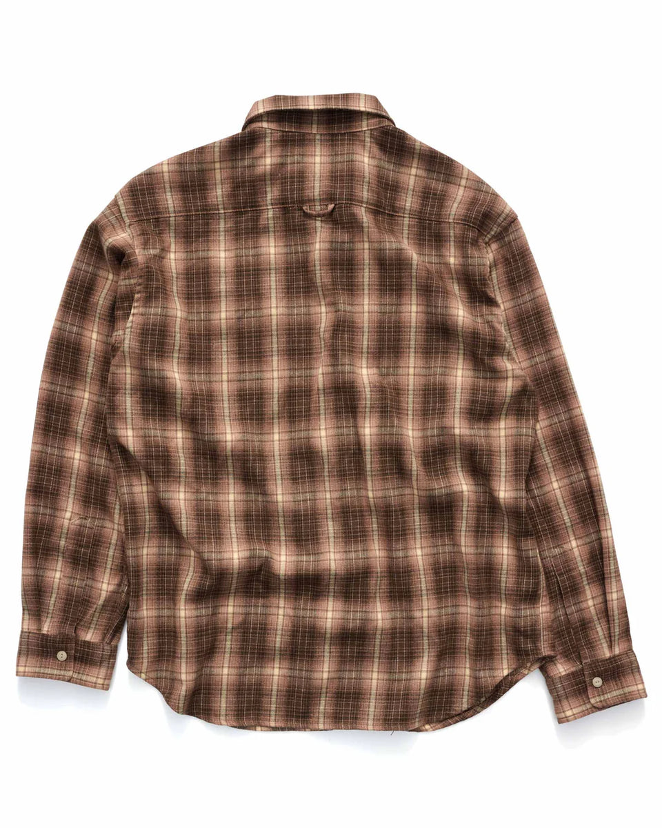 S-Double Dover Flannel LS Shirt - Mocha - Stencil
