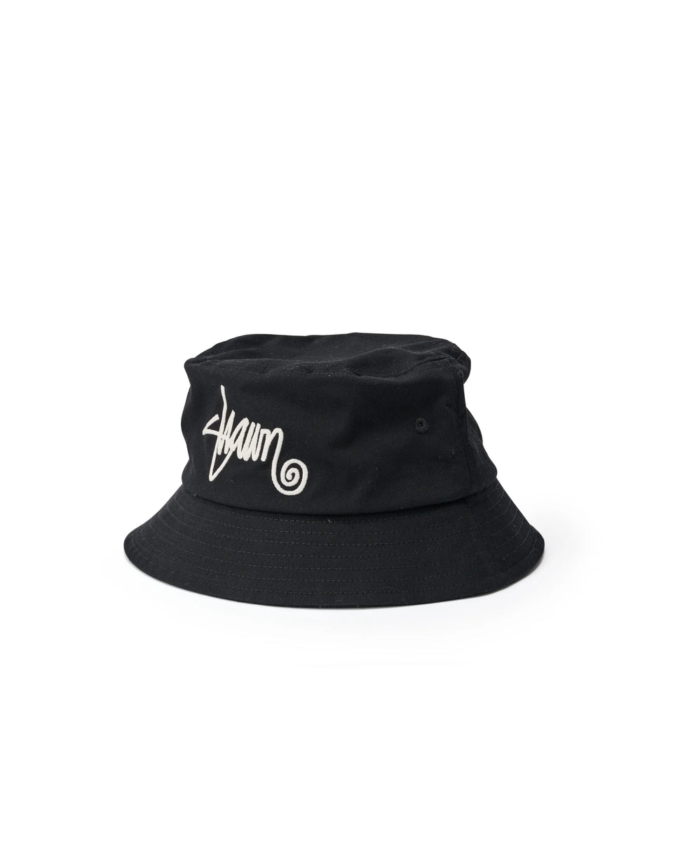 S-Double Shawn Script Bucket Hat - Black