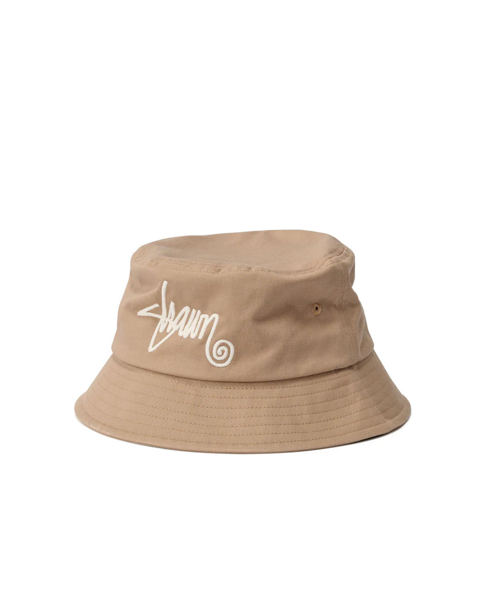 S-Double Shawn Script Bucket Hat - Stone