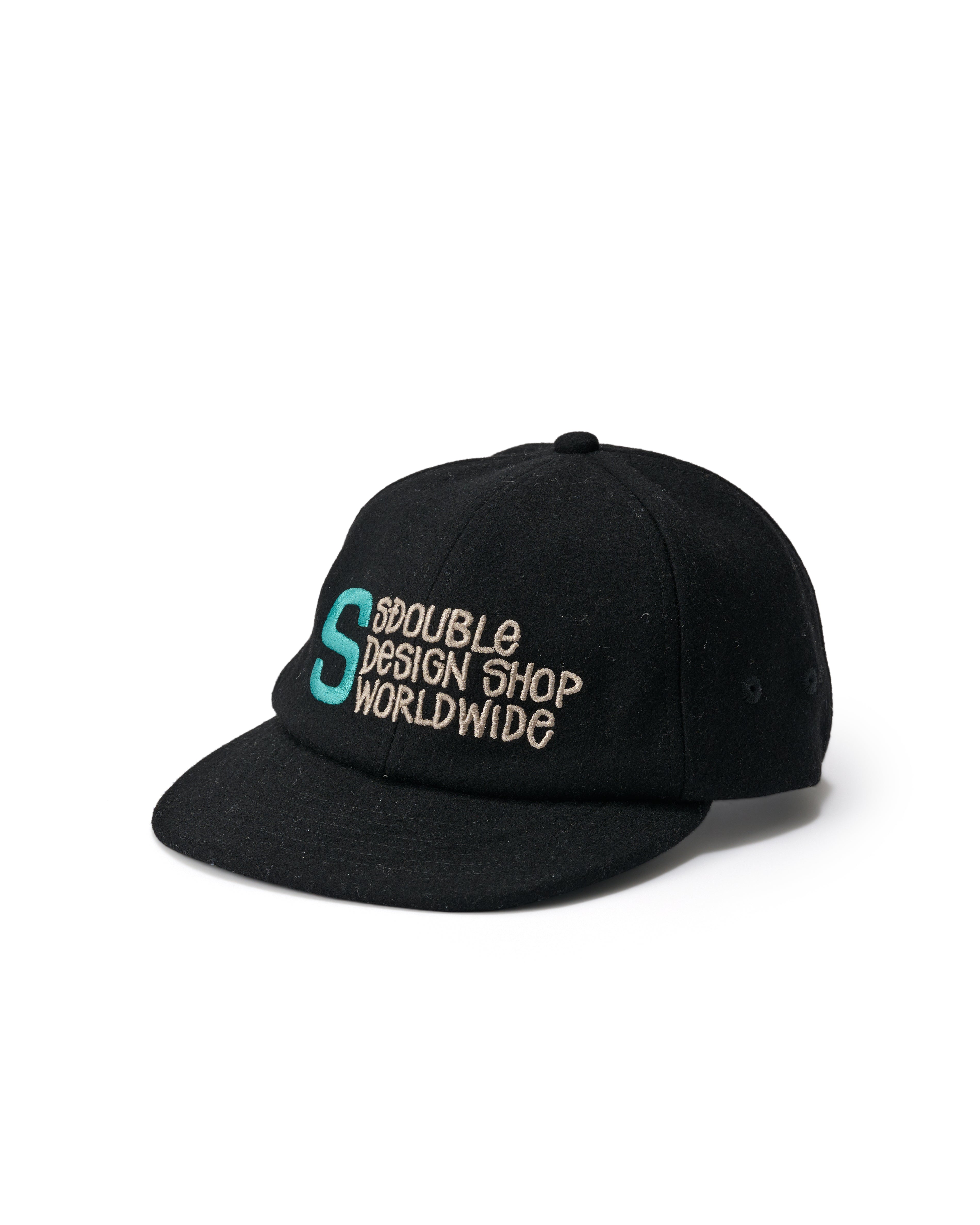 S-Double Wool Cap - Black - Stencil