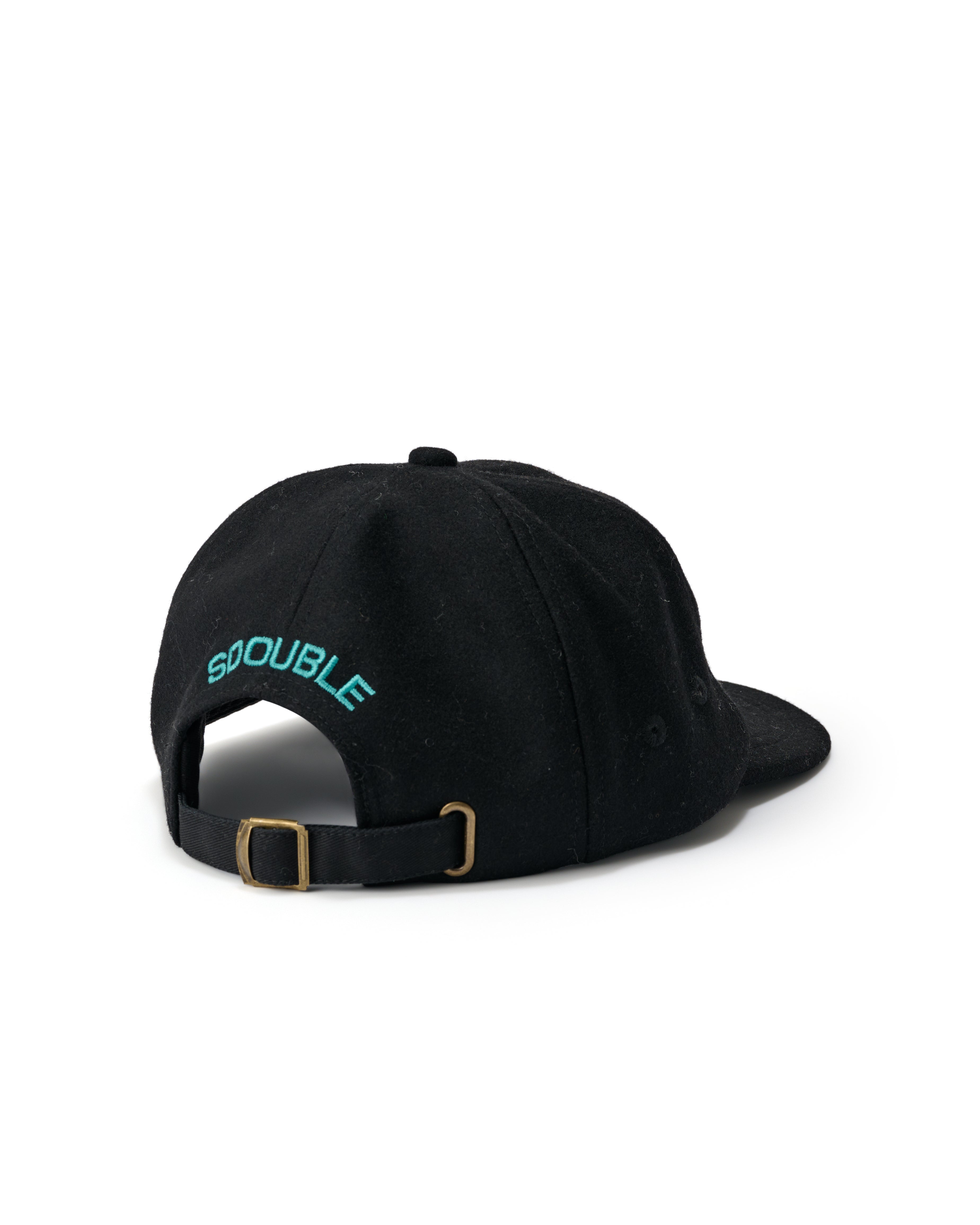 S-Double Wool Cap - Black - Stencil