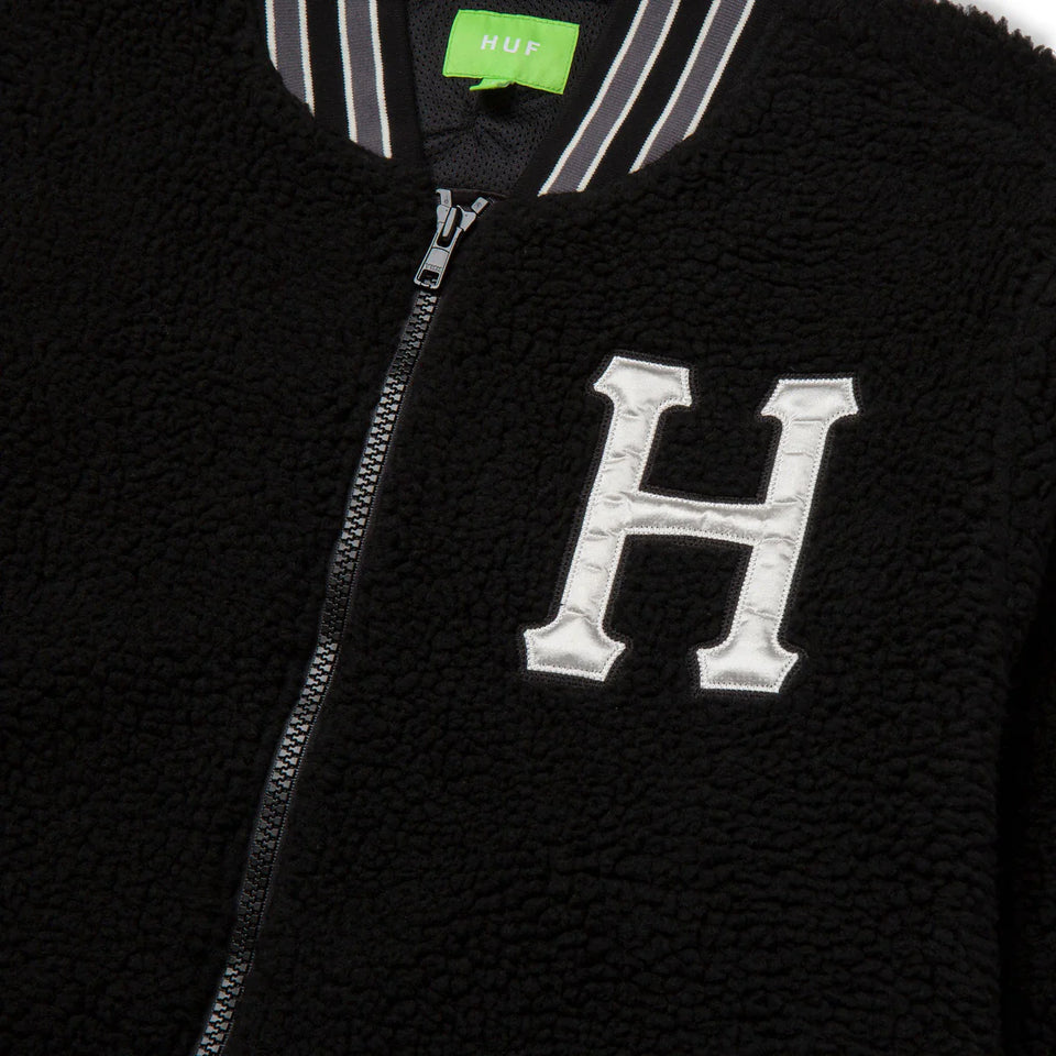 HUF Sherpa Varsity Jacket Black