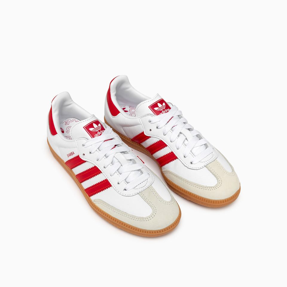 Adidas Women's Samba OG Cloud White Solar Red Off White – Stencil
