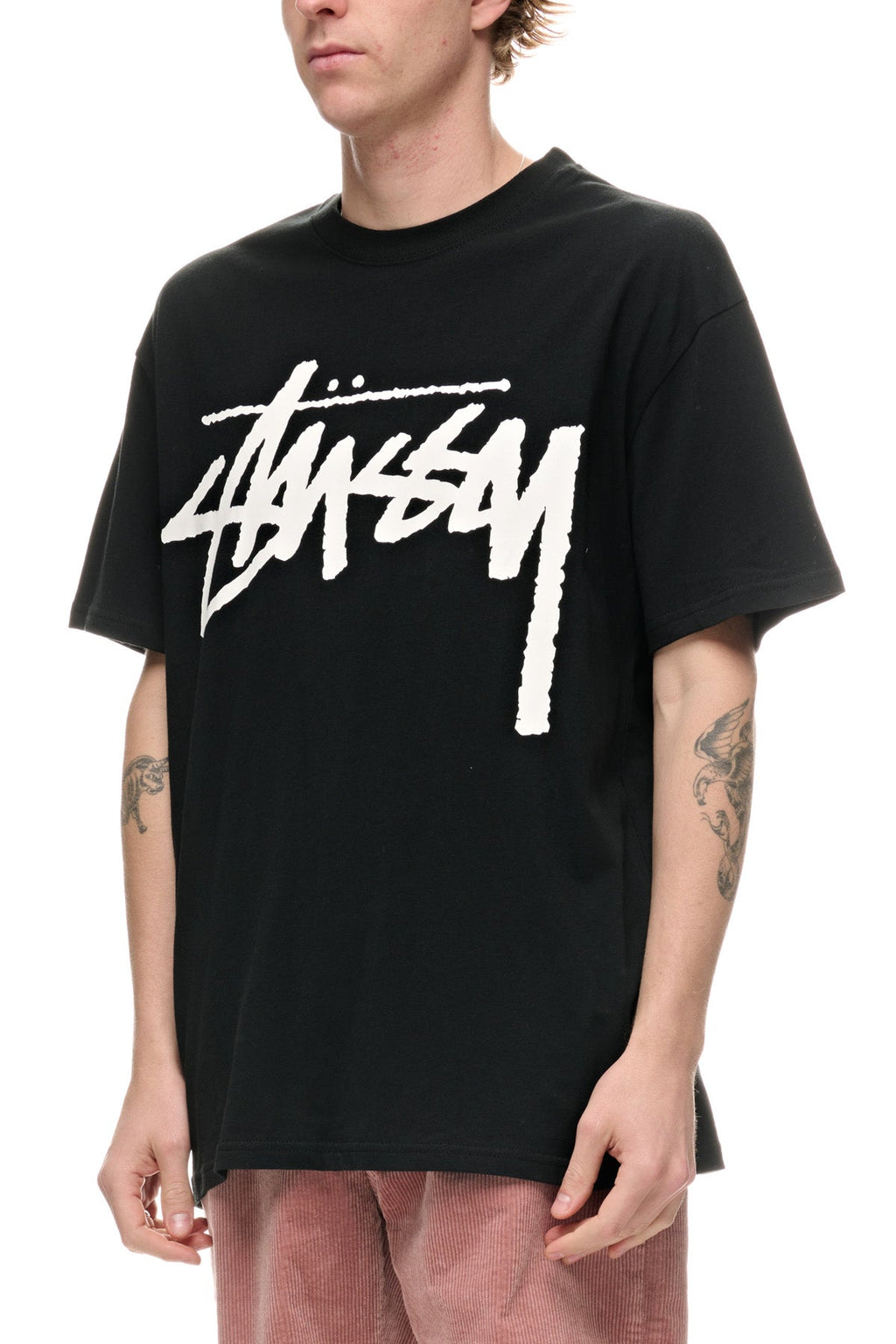 Stussy Bigger Stock Tee - Black – Stencil