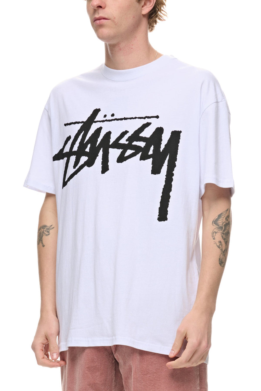 Stussy Bigger Stock Tee - White – Stencil